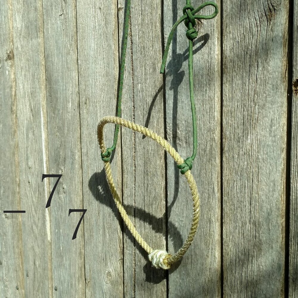 Handmade Round Nose Lariat Rope "Cowboy Cavesson" - Western Horse Traini…